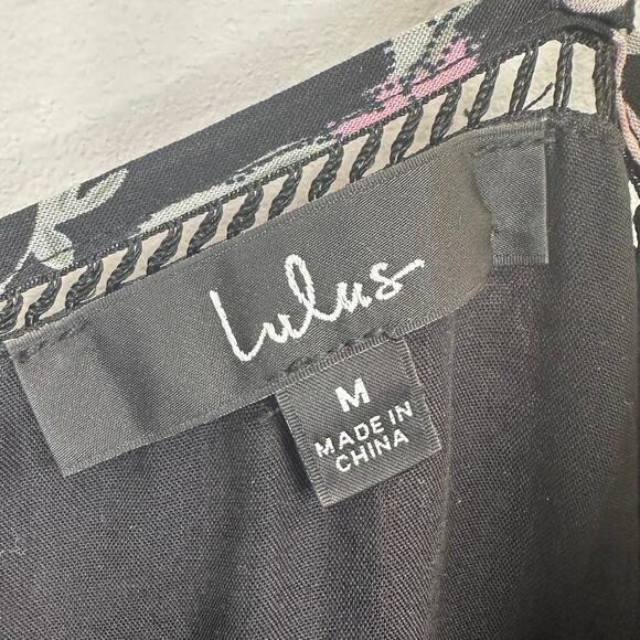 Lulus Esperanza Black Floral Print Midi Dress - Picture 5 of 9